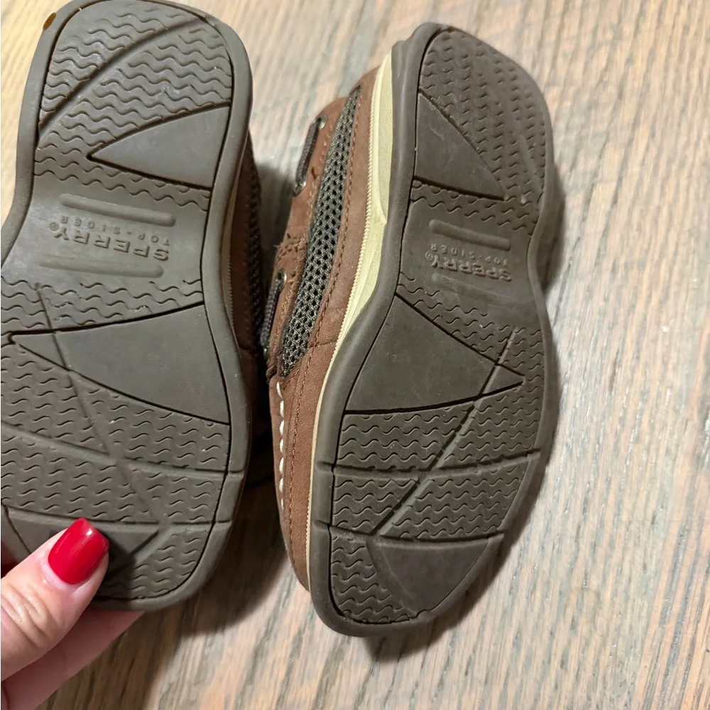 🛥️ Sperry Top-Sider Toddler Boat Shoes Brown Leather Size 8